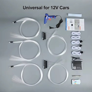 Kit Fibra Optica Plafon Instelat Auto Premium - Fibra 0.5mm Ultra Fina - RGBW cu App si telecomanda - imagine 2