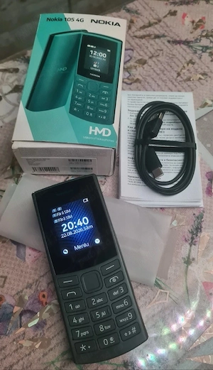 Nokia 105 4G HMD NOU în cutie, Dual Sim și slot ptr card.