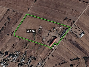 Teren 4,7 ha | Hală 770 mp | Cartojani, Giurgiu | Acces TIR