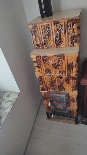 Sobă teracotă pe lemne, stare foarte bună