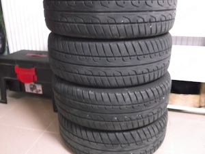 4 Roti Otel cu Capace 4x100 R14 si Anvelope Vara 185/60R14 - imagine 2