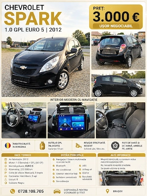 De vanzare Chevrolet Spark  2012 - imagine 2