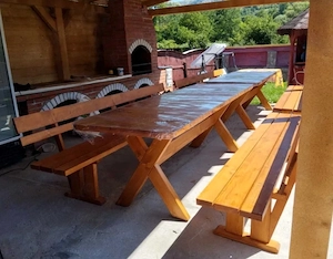set mobilier gradina din lemn masiv