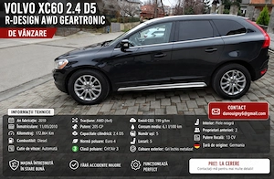 Volvo XC60 2.4 D5 R-Design AWD Geartronic   205 CP - imagine 10