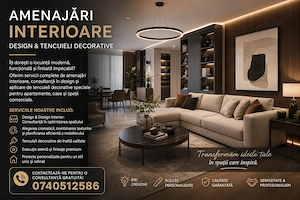 Amenajări Interioare, Design & Tencuieli Decorative   Soluții Complete la Cheie