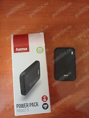 Vand Baterie externa HAMA "Pocket 5" Power Pack, 5000 mAh
