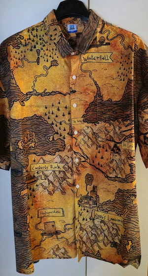 Camasa maneca scurta 3XL imprimeu tip "Lord of the rings"