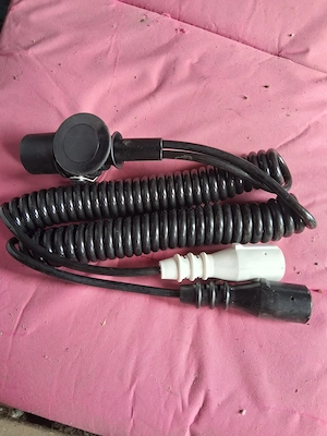 Cablu Spiralat Electric Dublu Camion 24V (2 Mufe 7 Pini N+S la Mufă 15 Pini)