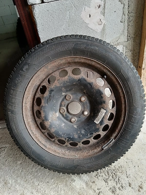 Cauciucuri cu tot cu jante de tablă 5x112 - imagine 2