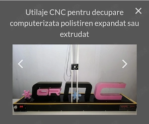 Utilaj CNC pentru decupare computerizata polistiren expandat sau extrudat