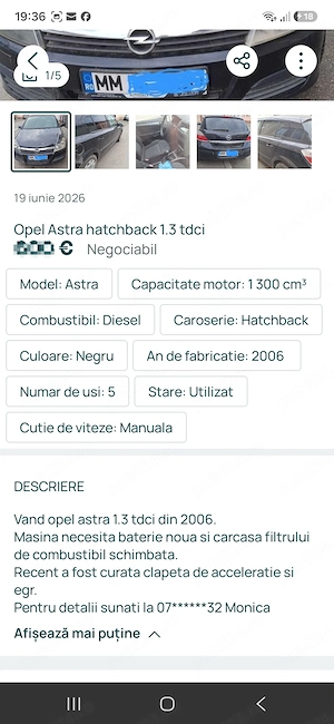 Opel Astra 1.3 hatchback 