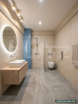 Apartament cu 3 camere, 62 mp, terasa cu panorama, parcare cu CF, zona Terra - imagine 5