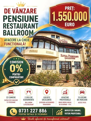 De vanzare –  Cladire comerciala - Pensiune – Restaurant – Ballroom – Rahova – Alexandriei – Leroy M
