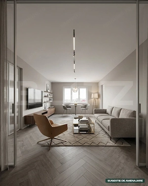 Apartament 2 camere, 48mp, etaj intermediar, balcon, parcare, VIVO  - imagine 1