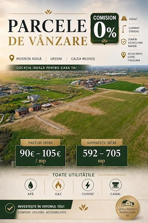 Parcele de teren disponibile la vanzare – oportunitate excelenta / Asfalt