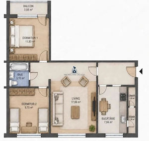 Apartament 3 Camere Semidecomandat Berceni - imagine 5
