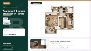 Apartament Nou Cu 3 Camere La Parter | 66,70 Mp Utili | Târgu Mureș - imagine 2