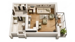 Studio Nou Cu Terasă | 44,40 Mp Utili | Târgu Mureș - imagine 7