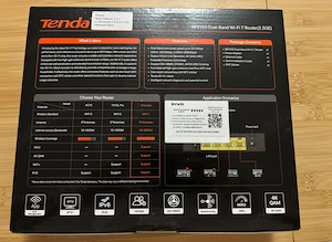 Tenda Router BE5100 dual-band wi-fi7