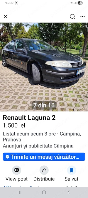 RENAULT LAGUNA 2, 1.6 Benzină   2003    - imagine 2