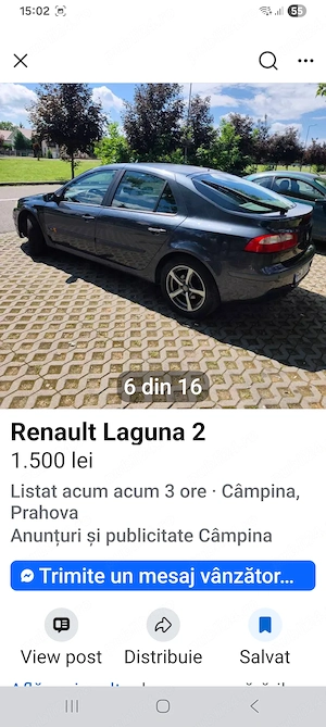 RENAULT LAGUNA 2, 1.6 Benzină   2003    - imagine 3