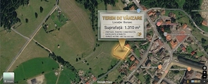 Teren intravilan de vânzare   Borsec, 1310 m 