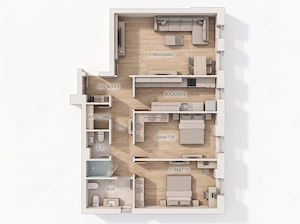 Apartament in Pipera la parter cu 4 camere, curte privată de 30 mp și 2 locuri de parcare - imagine 15