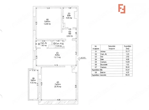 Apartament 2 camere decomandat, 55,6 mp utili - zona Steaua - imagine 8