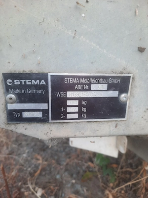 remorca STEMA  1300kg  - imagine 3