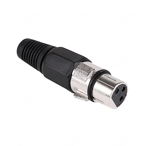 mufa xlr 3 pini mama negru