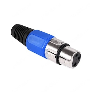 mufa xlr 3 pini mama albastru