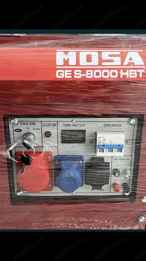  Generator profesional MOSA GE S-8000 HBT 5.5 kW | Motor Honda GX390 | Fabricat în Italia NOU