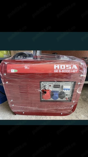 Generator profesional MOSA GE S-8000 HBT 5.5 kW | Motor Honda GX390 | Fabricat în Italia NOU