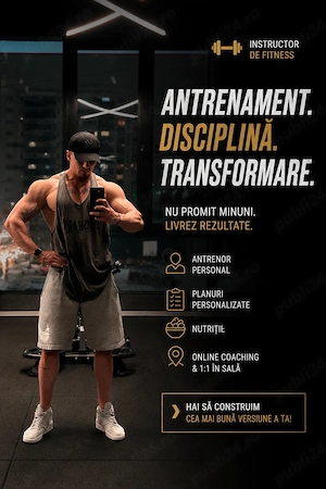Antrenor personal fizic 1:1 și online coaching 