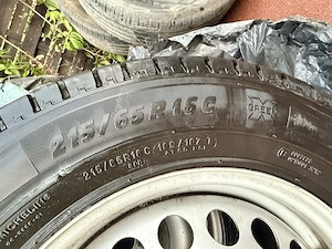 Jante tablă VW T5 R16 + anvelope Michelin 215/60 R16C vară - imagine 2