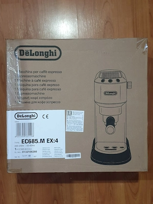 Espressor manual DELONGHI Dedica Style EC685.M, 1.1l, 1300W, 15 bar, sistem Cappuccino, argintiu-neg - imagine 3