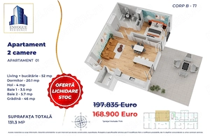Apartament 2 camere, parter cu gradina mare, zona Militari - imagine 14