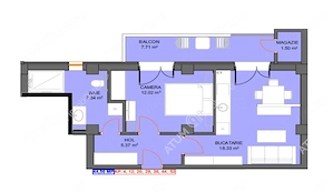 Apartament cu 2 camere balcon loc parcare zona Doamna Stanca Selimbar - imagine 4