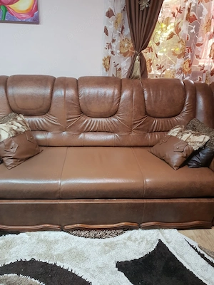 Canapea extensibilă cu două fotolii 