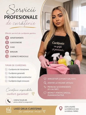 Prestez servicii de curățenie 