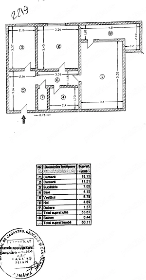 Ofertă proprietar, ap. 2 camere mobilat, 60 mp, et. 5 8, anul 1985, gata de mutat - imagine 9