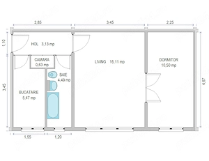 Apartament 2 camere la parter langa Complex Doina Calea Sagului
