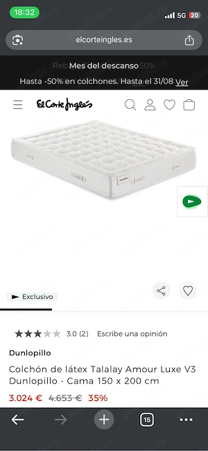     Vând saltea Dunlopillo Amour Luxe V3 + somieră electrică