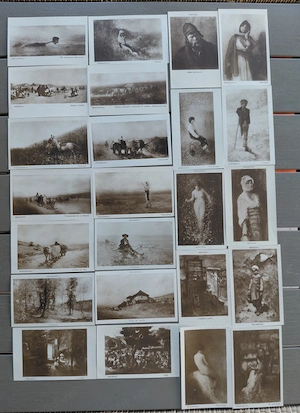 Lot de 24 de cărți poștale, picturi Nicolae Grigorescu