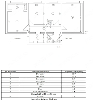 Apartament 3 camere Medgidia zona VS-uri - imagine 8