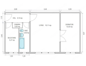 De vanzare apartament cu 2 camere in zona Complex Doina Calea Sagului