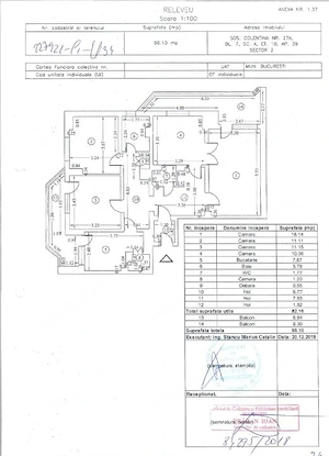 4 CAMERE, 98,10 MP TOTAL, 2 BALCOANE, ETAJ 10 DIN 14, COLENTINA, OBOR - imagine 17