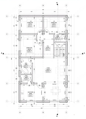 Ap. Etaj, la rosu, tencuit exterior cu acoperis plat hidroizolat, in Utvin