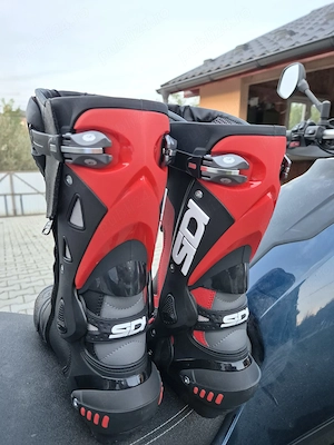 Cizme moto Sidi ST Black-Red asfalt noi, marime 44 Noi - imagine 3