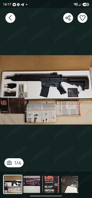pusca airosft replica hk416c